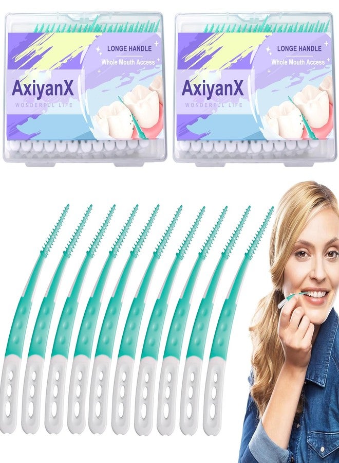 مجموعة أكسيان إكس من 168 قطعة من أعواد تنظيف الأسنان، فرش أسنان للاستخدام مرة واحدة بين الأسنان، أعواد فرشاة أسنان للحفاظ على صحة الأسنان وتنظيفها، أعواد خيط تنظيف الأسنان، خيط تنظيف تقويم الأسنان - Image 1